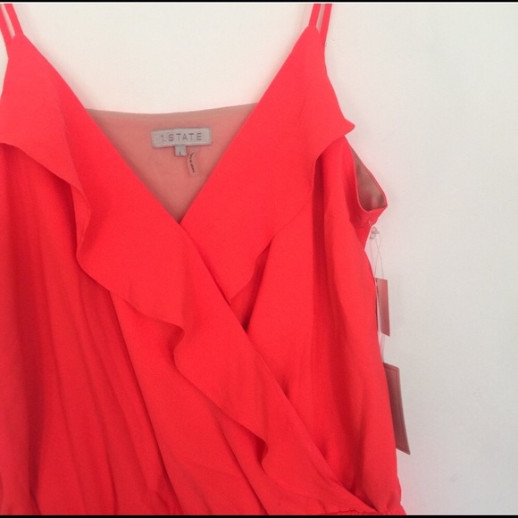 1. State Romper Size Large Coral NWT - Picture 6 of 7